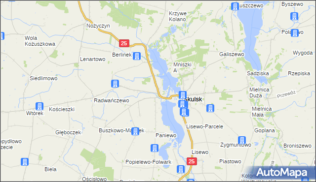 mapa Skulska Wieś, Skulska Wieś na mapie Targeo