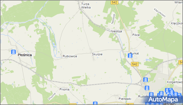 mapa Skurpie, Skurpie na mapie Targeo