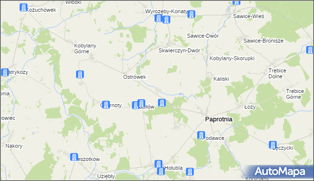 mapa Skwierczyn Lacki, Skwierczyn Lacki na mapie Targeo