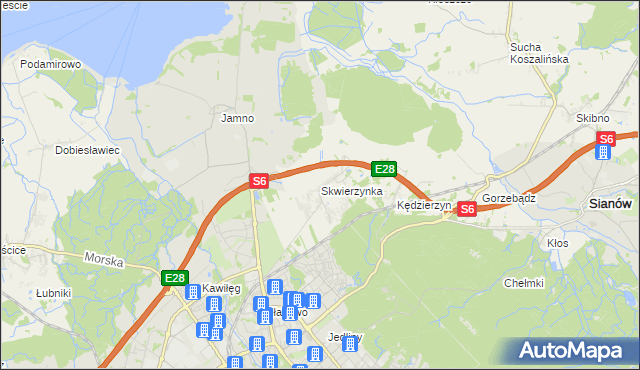 mapa Skwierzynka, Skwierzynka na mapie Targeo