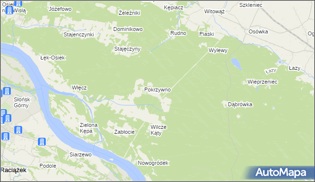 mapa Skwirynowo, Skwirynowo na mapie Targeo