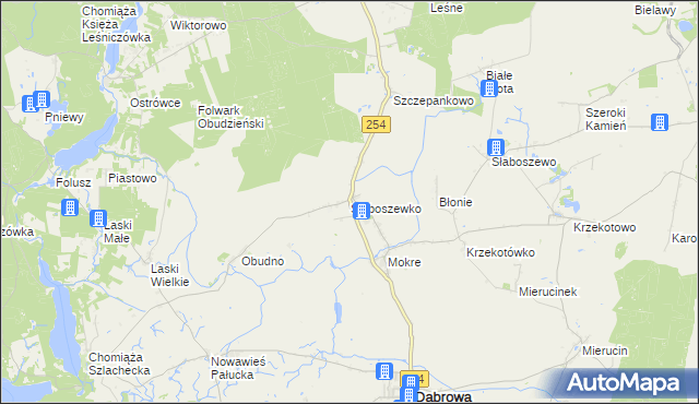 mapa Słaboszewko, Słaboszewko na mapie Targeo