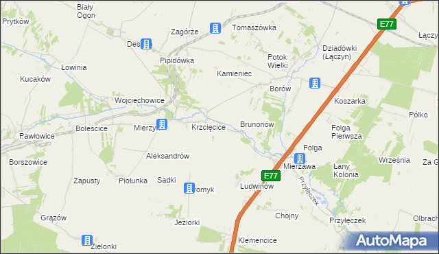 mapa Słaboszowice, Słaboszowice na mapie Targeo