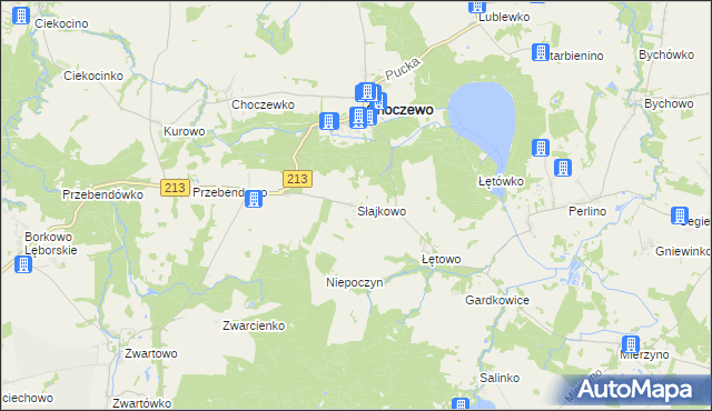 mapa Słajkowo, Słajkowo na mapie Targeo