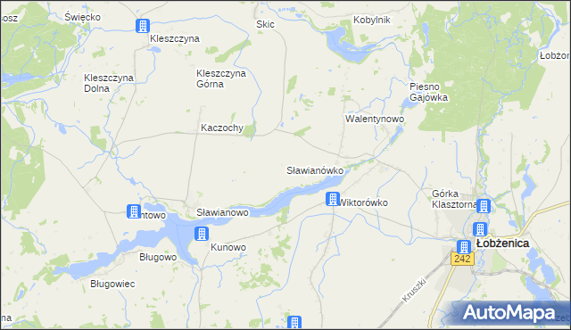 mapa Sławianówko, Sławianówko na mapie Targeo