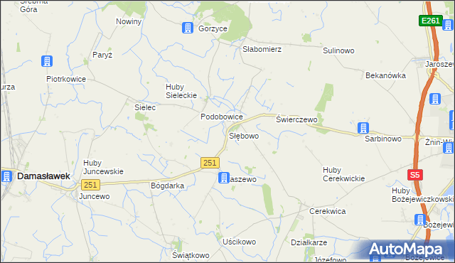 mapa Słębowo, Słębowo na mapie Targeo