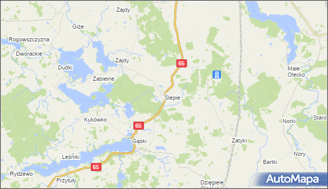 mapa Ślepie, Ślepie na mapie Targeo