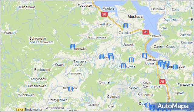 mapa Śleszowice, Śleszowice na mapie Targeo