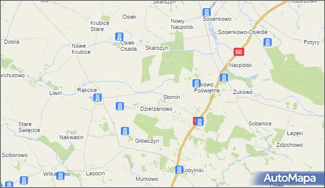 mapa Słomin gmina Wyszogród, Słomin gmina Wyszogród na mapie Targeo