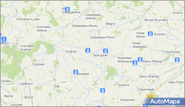 mapa Słończewo, Słończewo na mapie Targeo