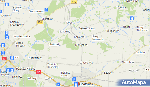 mapa Słoneczna, Słoneczna na mapie Targeo