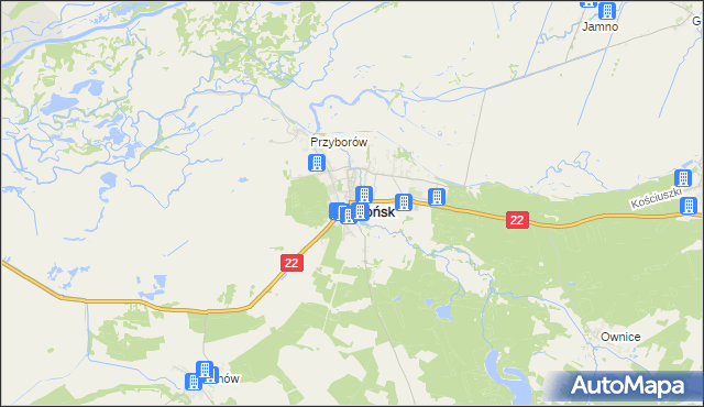 mapa Słońsk, Słońsk na mapie Targeo