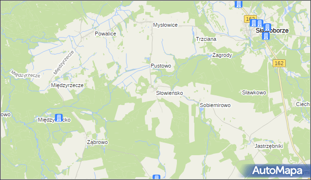 mapa Słowieńsko, Słowieńsko na mapie Targeo