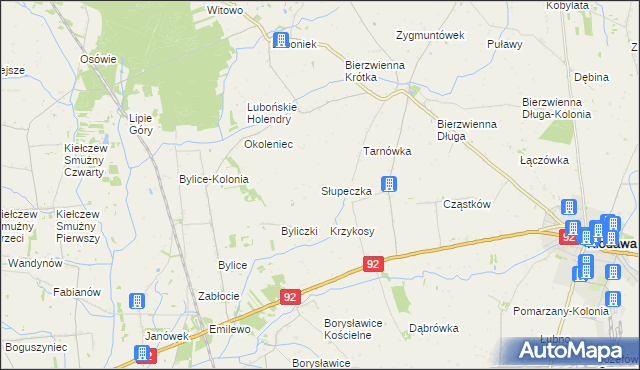 mapa Słupeczka, Słupeczka na mapie Targeo