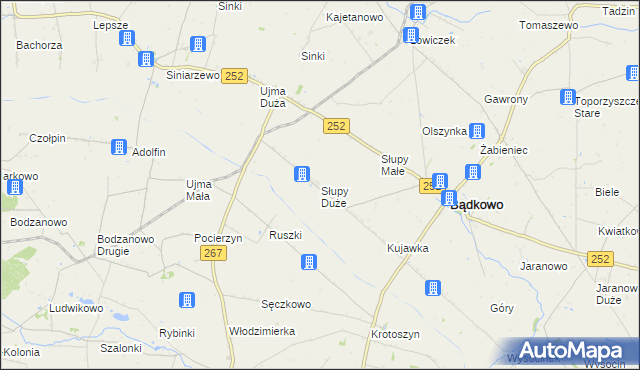 mapa Słupy Duże, Słupy Duże na mapie Targeo