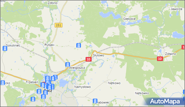 mapa Słutowo, Słutowo na mapie Targeo