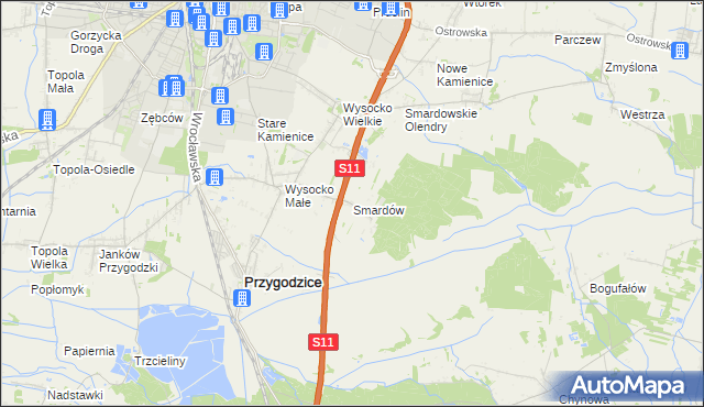 mapa Smardów, Smardów na mapie Targeo