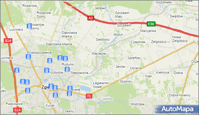 mapa Smardzew gmina Zgierz, Smardzew gmina Zgierz na mapie Targeo