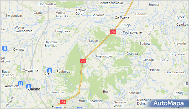 mapa Smęgorzów, Smęgorzów na mapie Targeo