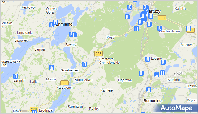 mapa Smętowo Chmieleńskie, Smętowo Chmieleńskie na mapie Targeo