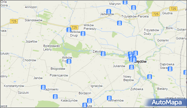 mapa Śmiechówek, Śmiechówek na mapie Targeo