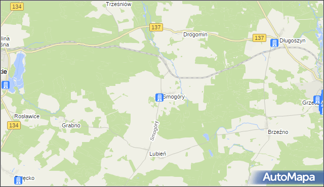 mapa Smogóry, Smogóry na mapie Targeo