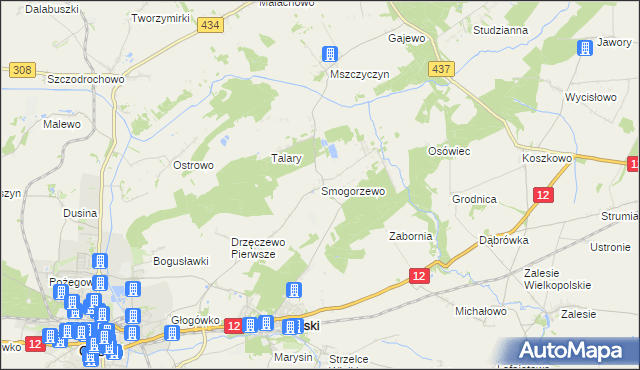 mapa Smogorzewo gmina Piaski, Smogorzewo gmina Piaski na mapie Targeo