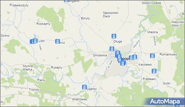 mapa Smolanka gmina Sępopol, Smolanka gmina Sępopol na mapie Targeo