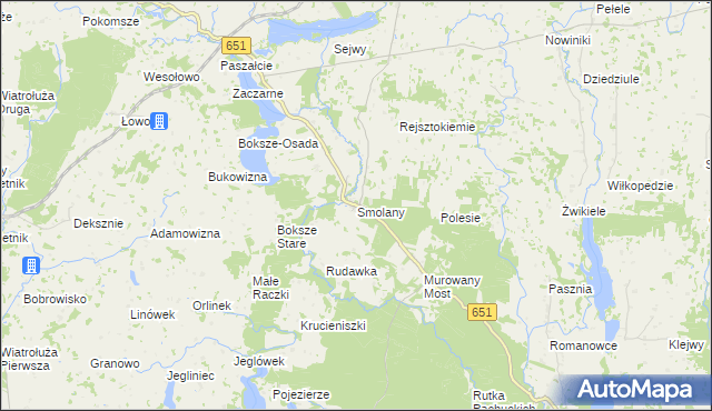 mapa Smolany, Smolany na mapie Targeo