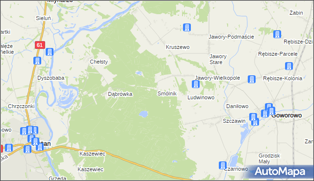 mapa Smólnik gmina Goworowo, Smólnik gmina Goworowo na mapie Targeo