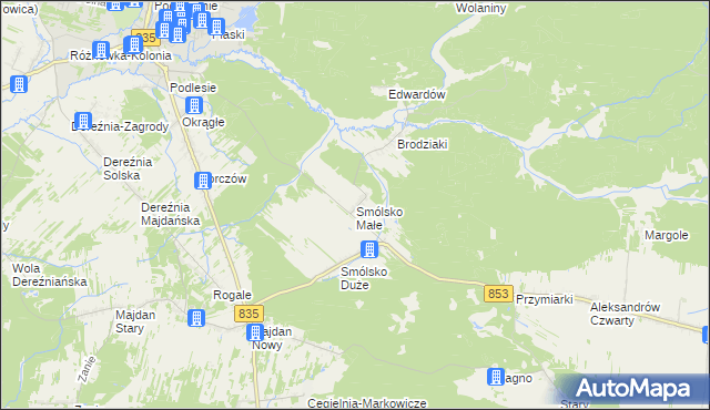 mapa Smólsko Małe, Smólsko Małe na mapie Targeo