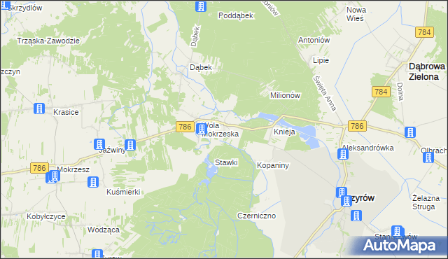 mapa Smyków gmina Przyrów, Smyków gmina Przyrów na mapie Targeo