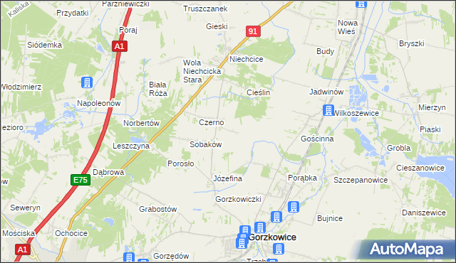 mapa Sobakówek, Sobakówek na mapie Targeo