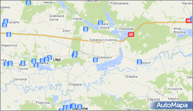 mapa Sobieszyn, Sobieszyn na mapie Targeo