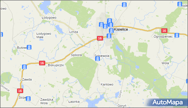 mapa Sobiewola, Sobiewola na mapie Targeo