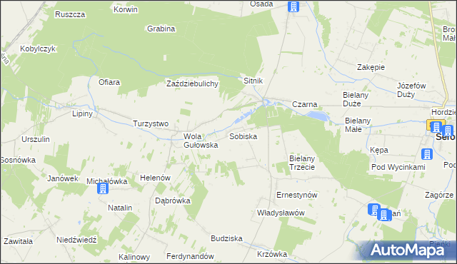 mapa Sobiska, Sobiska na mapie Targeo