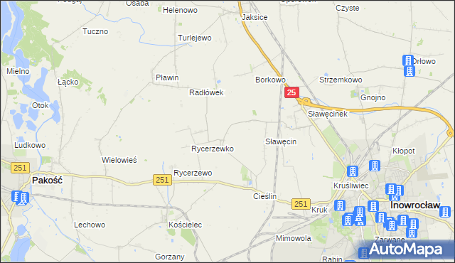 mapa Sójkowo gmina Inowrocław, Sójkowo gmina Inowrocław na mapie Targeo