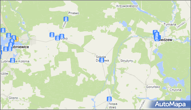 mapa Sokola Dąbrowa, Sokola Dąbrowa na mapie Targeo