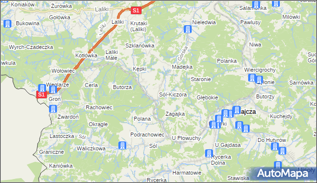 mapa Sól-Kiczora, Sól-Kiczora na mapie Targeo