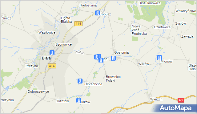 mapa Solec gmina Biała, Solec gmina Biała na mapie Targeo