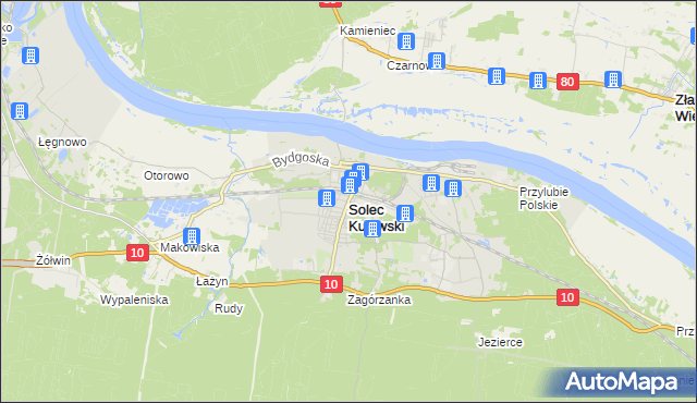 mapa Solec Kujawski, Solec Kujawski na mapie Targeo