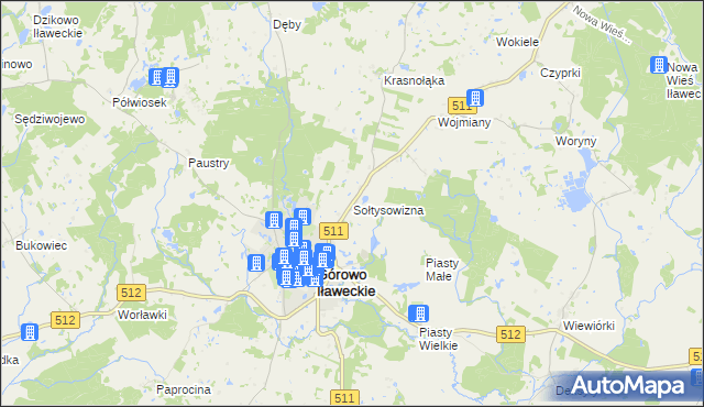 mapa Sołtysowizna, Sołtysowizna na mapie Targeo