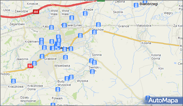 mapa Sonina, Sonina na mapie Targeo