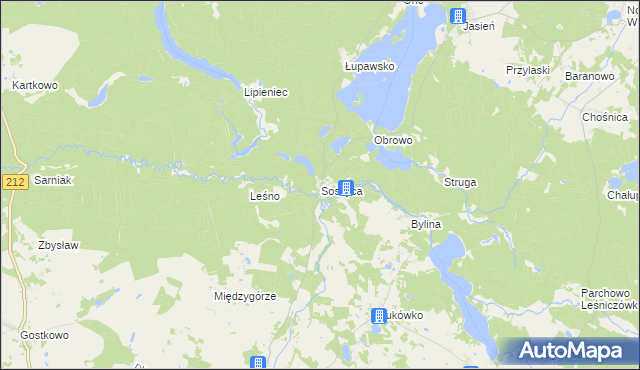 mapa Soszyca, Soszyca na mapie Targeo