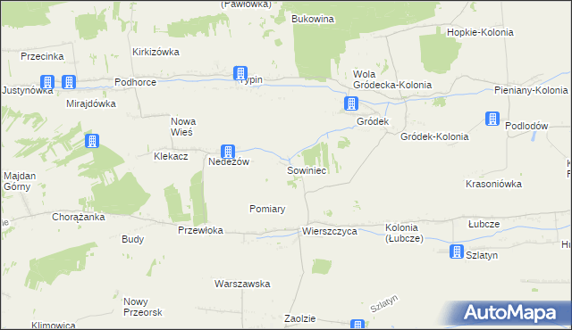 mapa Sowiniec gmina Jarczów, Sowiniec gmina Jarczów na mapie Targeo