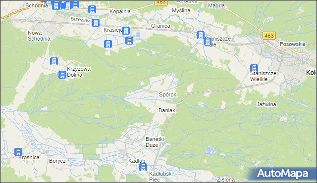 mapa Spórok, Spórok na mapie Targeo