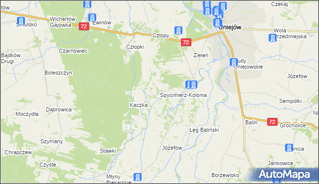 mapa Spycimierz-Kolonia, Spycimierz-Kolonia na mapie Targeo