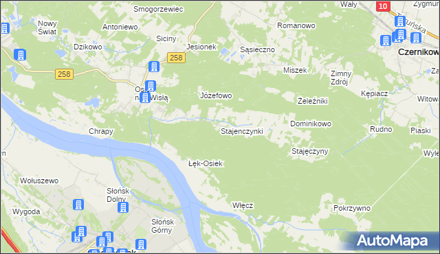 mapa Stajenczynki, Stajenczynki na mapie Targeo