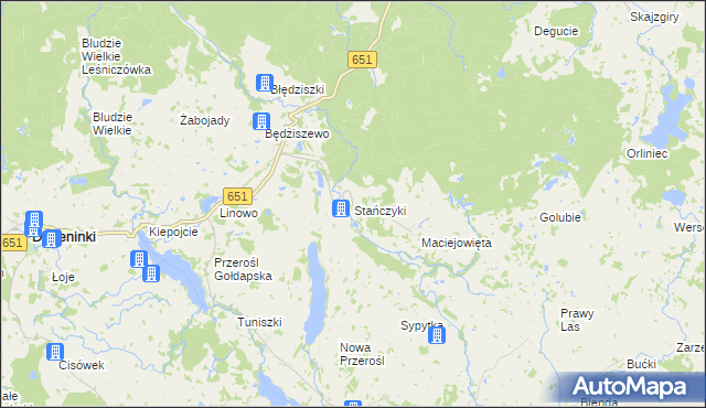 mapa Stańczyki, Stańczyki na mapie Targeo