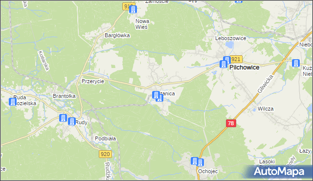 mapa Stanica, Stanica na mapie Targeo
